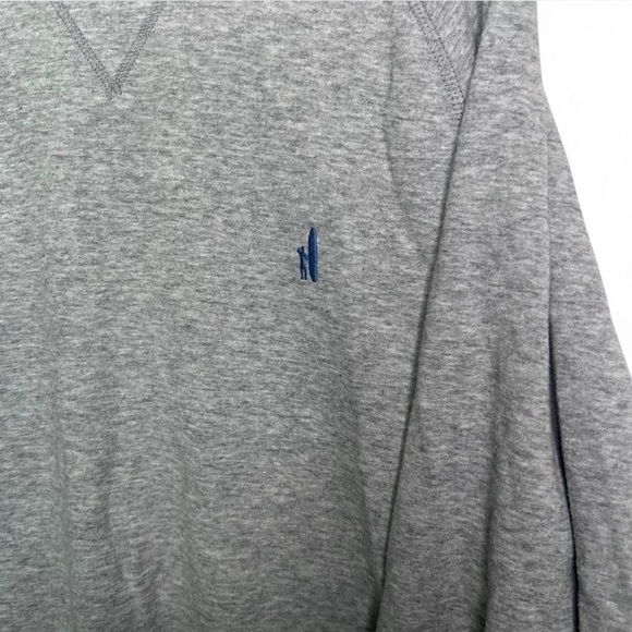 Johnnie-O Gray Crewneck Sweatshirt XL Cotton Blend Logo Pullover - Picture 2 of 5